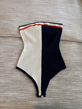 Colorblock Strapless Bodysuit